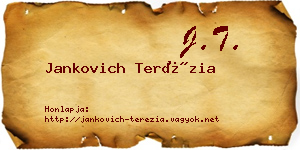 Jankovich Terézia névjegykártya